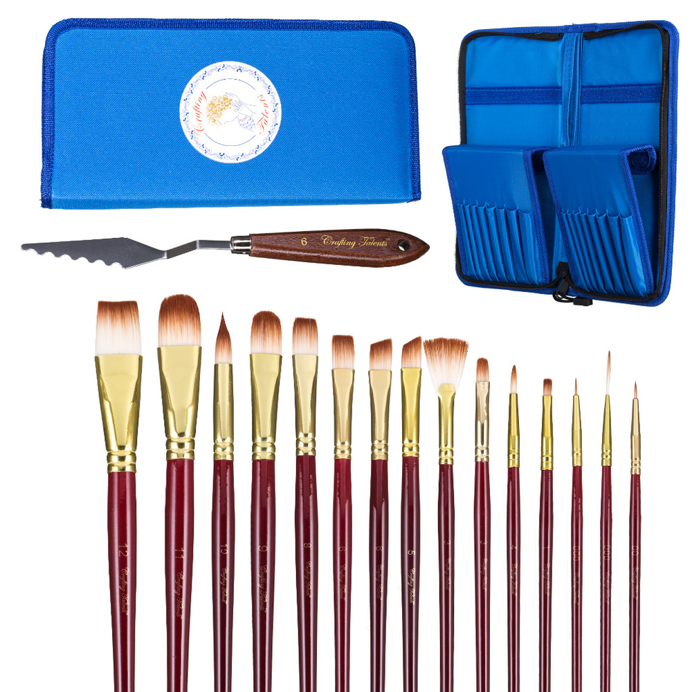 Artist Paint Brushes Set Watercolor, Acrylic, Oil